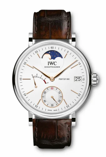 IWC Portofino Hand-Wound Eight Days Moonphase Stainless Steel / Silver IW5164-01 (IW516401)